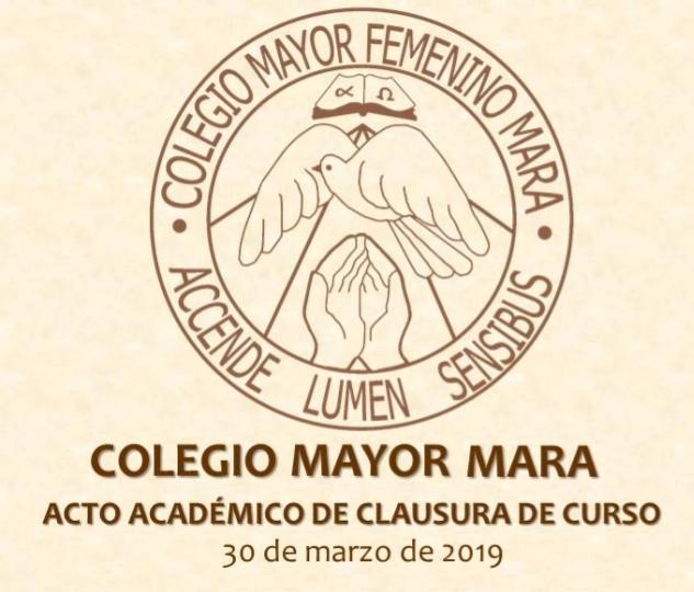Acto académico de clausura del curso del Colegio Mayor Universitario Mara