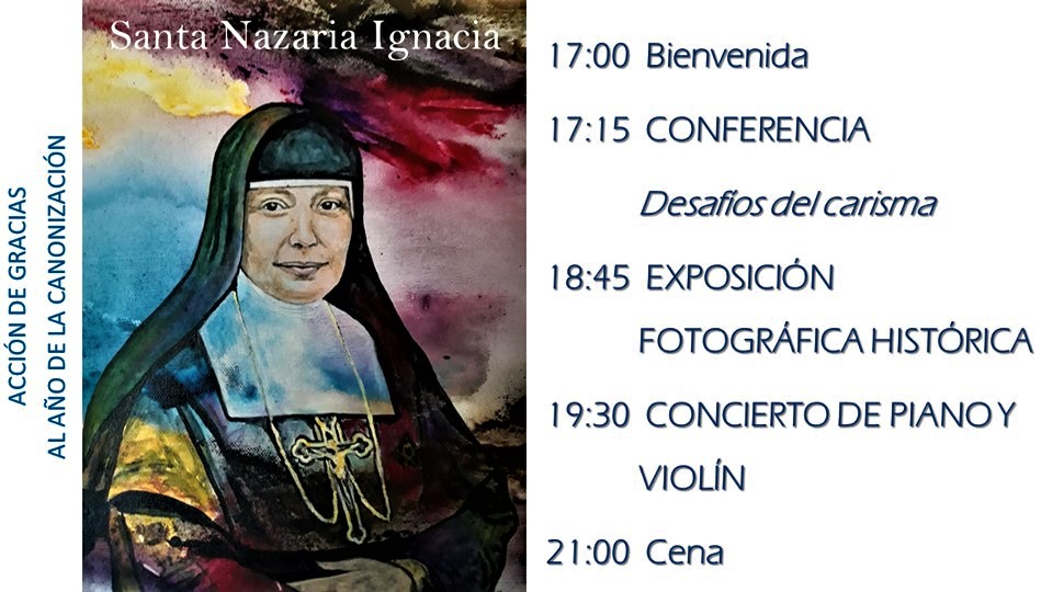 1er aniversario de la canonización de Santa Nazaria - Santa Nazaria - Colegio Mayor Mara - Misioneras Cruzadas de la Iglesia - CMU Mara